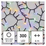 LED vianočná reťaz - ježko, 6 m, vnútorná a vonkajšia, viacfarebná, časovač