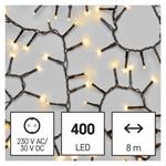 LED vianočná reťaz - ježko, 8 m, vnútorná a vonkajšia, teplá biela, časovač