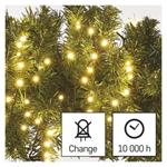 LED vianočná reťaz - ježko, 8 m, vnútorná a vonkajšia, teplá biela, časovač