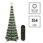 LED vianočný stromček so svetelnou reťazou a hviezdou, 1,8 m, vnútorný, RGB, ovládač, časovač