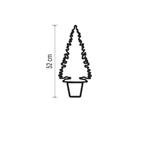 LED vianočný stromček zasnežený, 52 cm, 3x AA, vnútorný, teplá biela, časovač