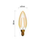 LED žárovka Vintage Candle 2,1W E14 teplá bílá+