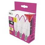 LED žiarovka Classic Candle 5W E14 teplá biela 3Ks