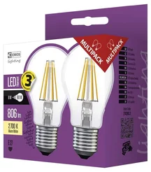 LED žiarovka Filament A60 A++ 6W E27 teplá biela - 2Ks v balení 1525283231