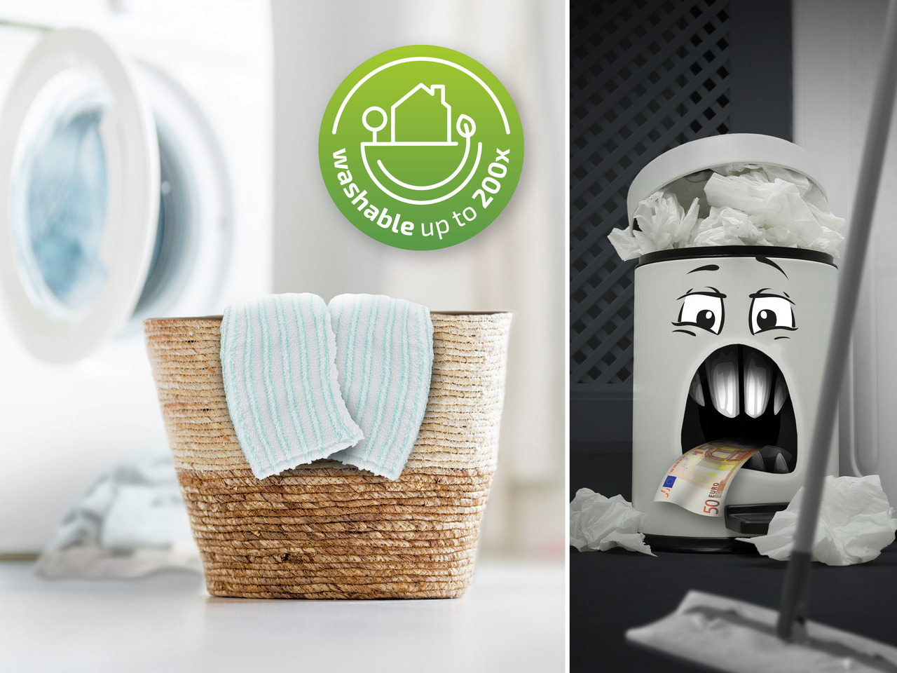 Leifheit 52123 Náhradný mop Micro Duo pre Clean Twist M Ergo Mop