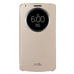 LG flipové pouzdro QuickCircle CCF-345G pro LG G3, zlatá