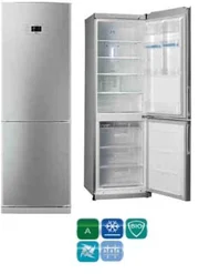 LG Kombinovaná Chladnička GB3133PVKK, třída A, 217l/86l, NO FROST, Multi Air Flow