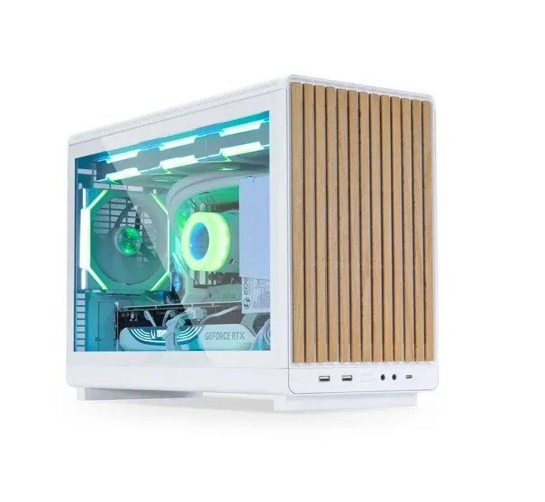 Lian Li DAN Cases A3-mATX Wood Edition, bílá