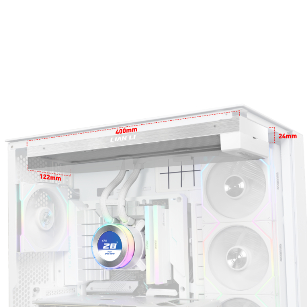 Lian Li HydroShift II LCD-C 360TL, bílá