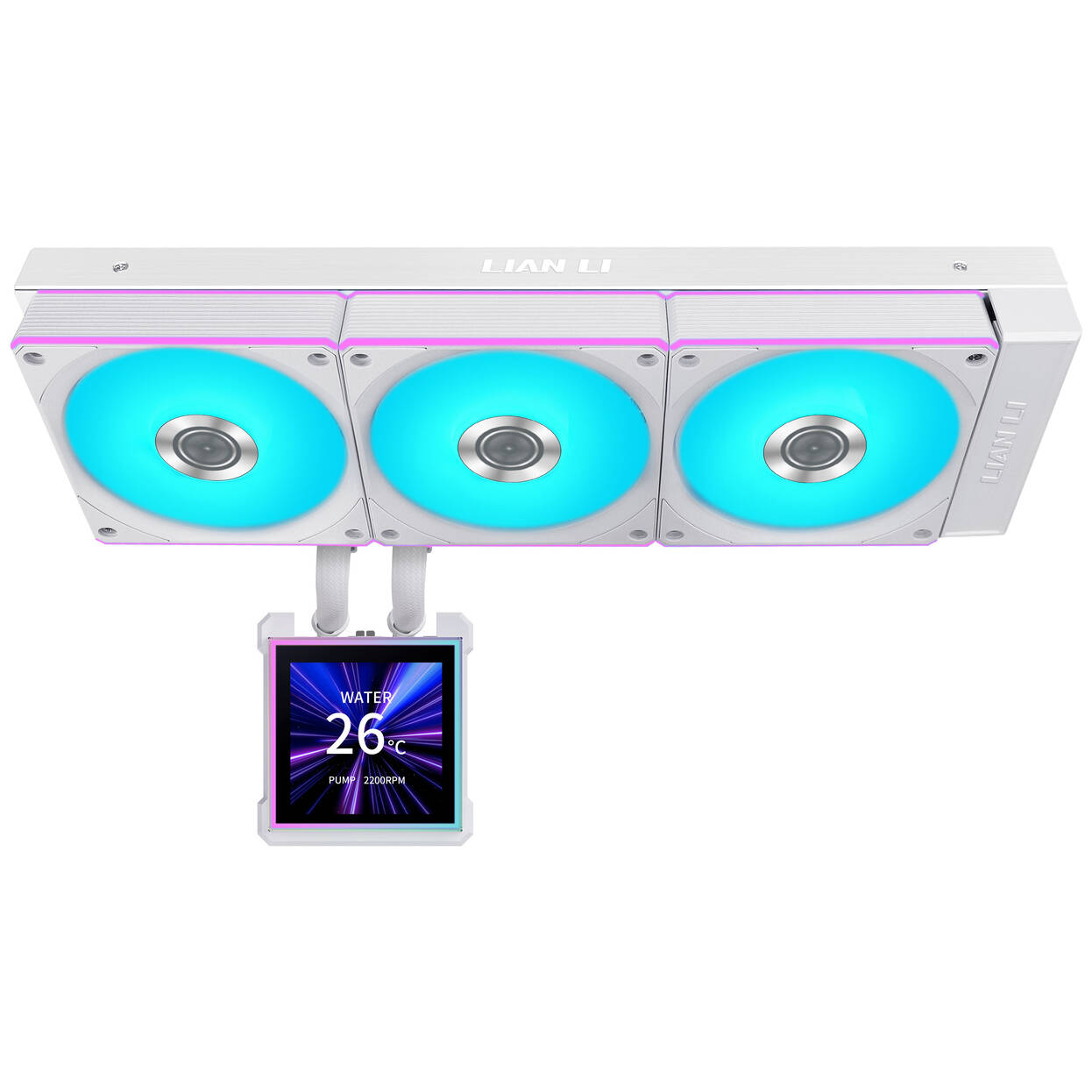Lian Li HydroShift II LCD-S 360CL RGB 360mm, bílá