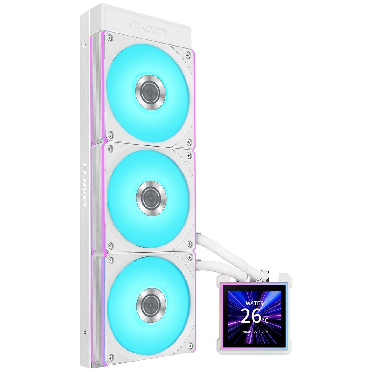 Lian Li HydroShift II LCD-S 360CL RGB 360mm, bílá