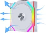 Lian Li UNI FAN SL Wireless 120 mm Reverse Blade, biela