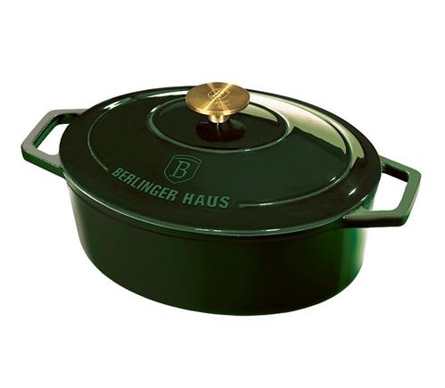 Liatinový pekáč BerlingerHaus Emerald Collection s vekom, 32 x 23 cm