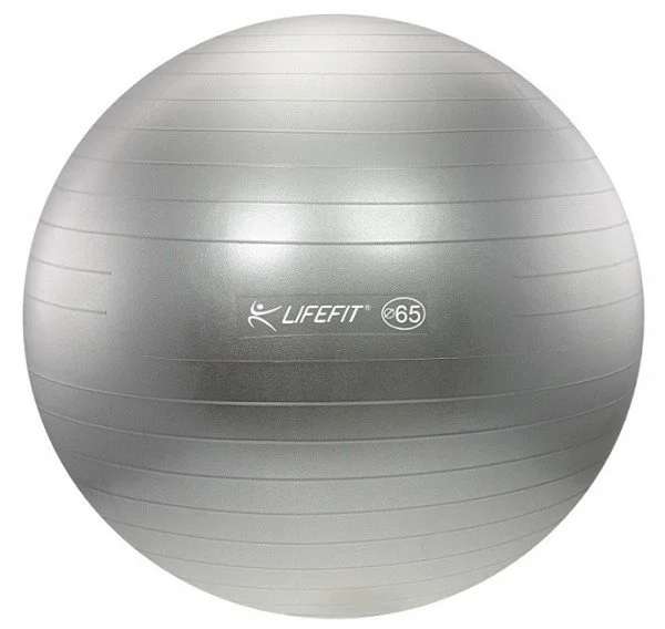 LifeFit Anti-Burst 65 cm, stříbrný gymnastický míč