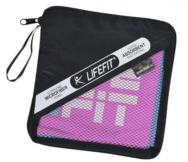 LIFEFIT rýchloschnúci uterák z mikrovlákna 105x175cm, ružový F-RUC-30-01