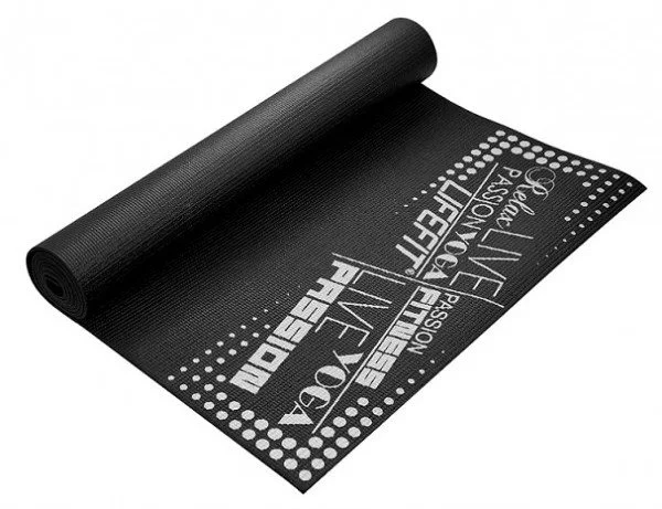 LifeFit Slimfit, 173x61x0,4 cm, čierna gymnastická podložka
