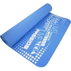 LIFEFIT YOGA MAT TPE, 183x61x0,4cm, modrá