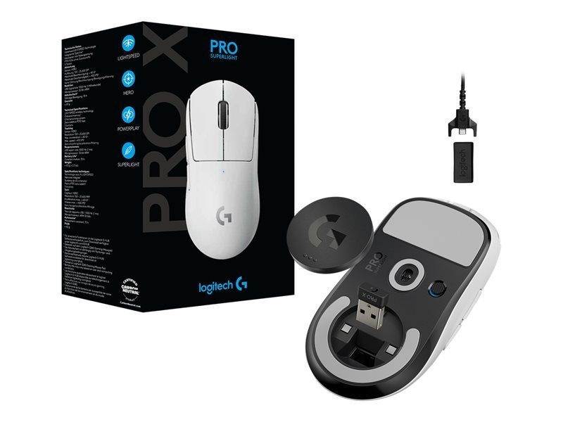 Logitech G Pro X Superlight, biela