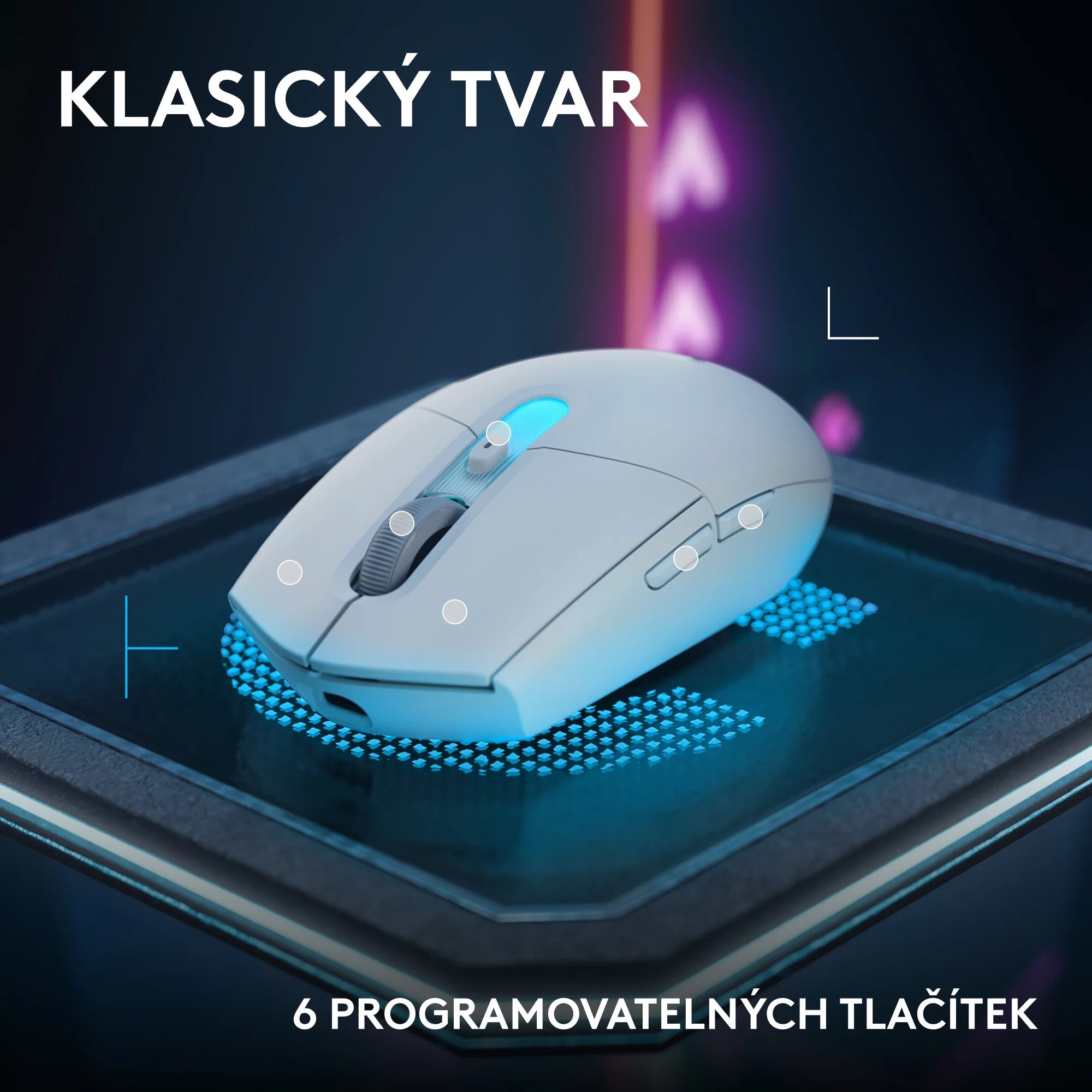 Logitech G305 X SUPERLIGHT, bílá