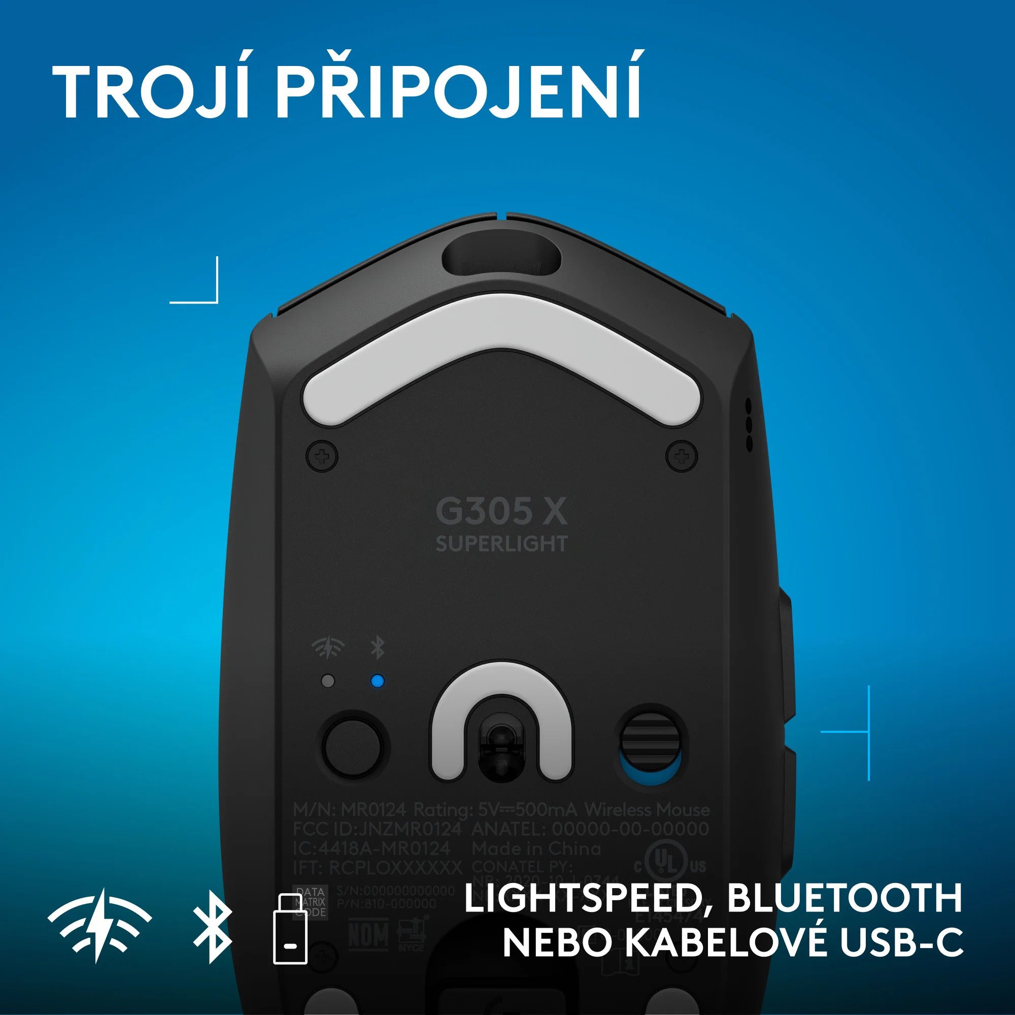 Logitech G305 X SUPERLIGHT, čierna