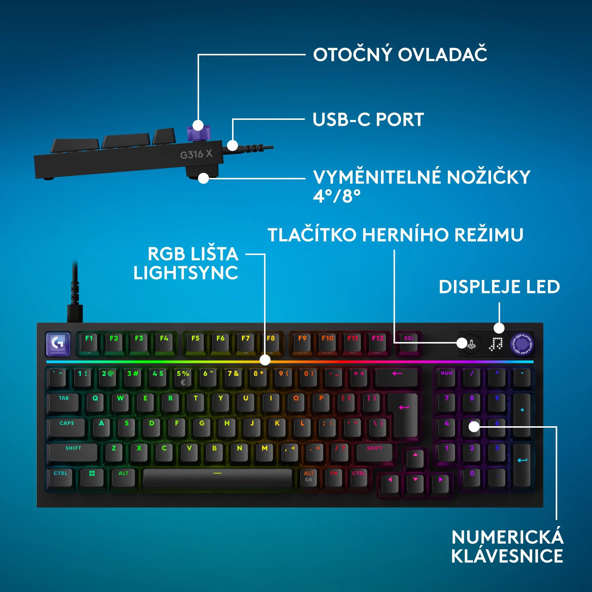 Logitech G316 X 98 CZ, černá