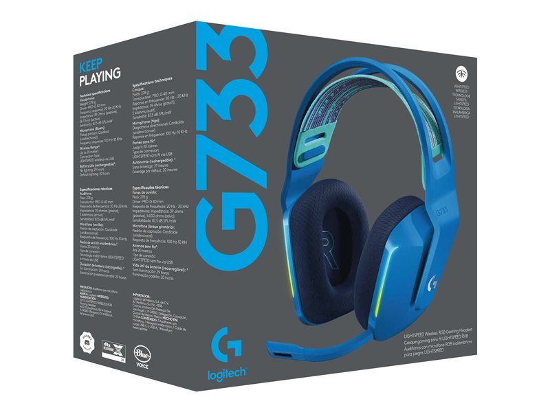 Logitech G733 LIGHTSPEED Wireless RGB Gaming Headset - BLUE