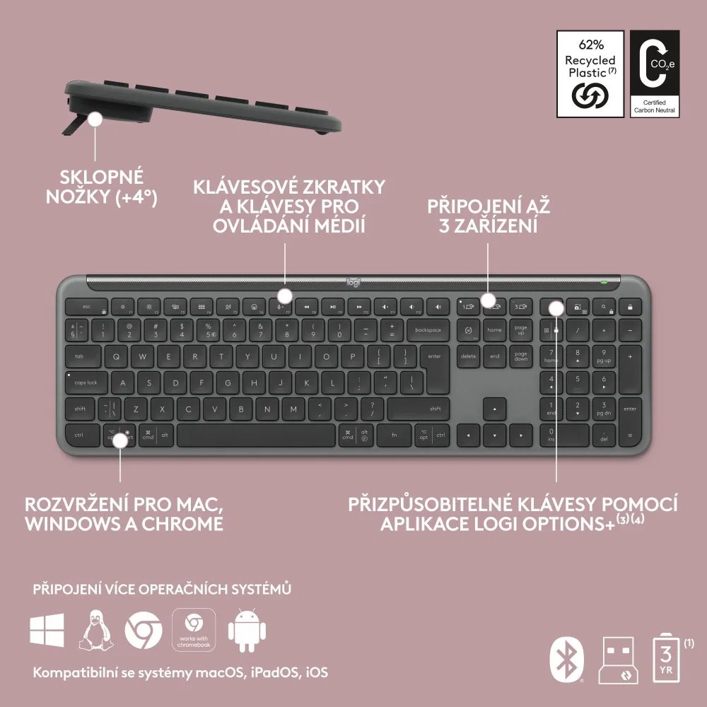 Logitech K950 Graphite - CZ/SK