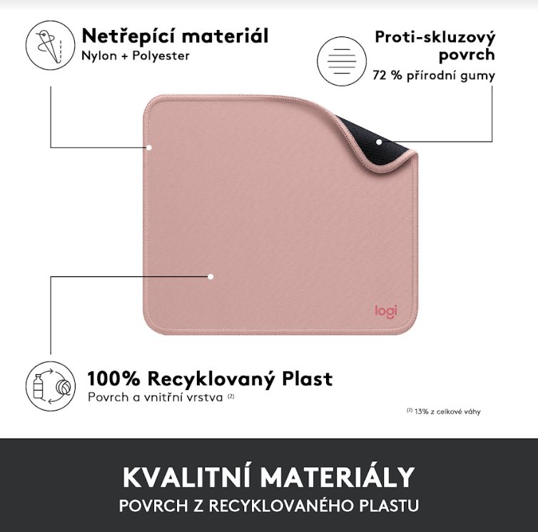 Logitech Mouse Pad Štúdio Series - DARKER ROSE 956-000050