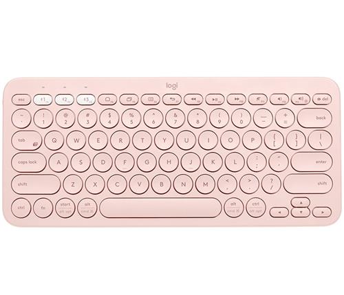 Logitech Multi-Device Bluetooth Keyboard K380, US bezdrátová, růžová