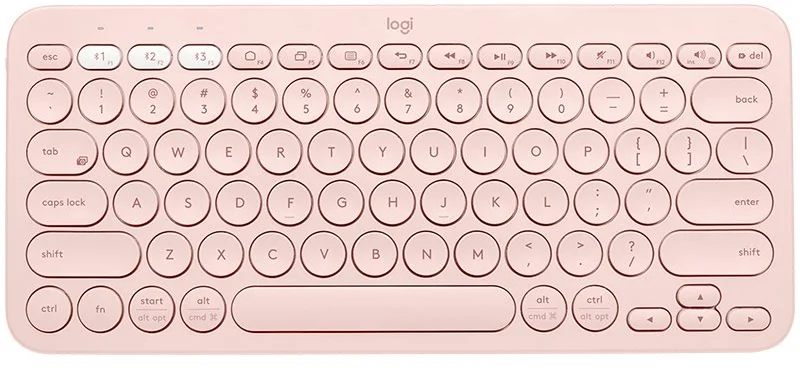 Logitech Multi-Device Bluetooth Keyboard K380, US bezdrátová, růžová