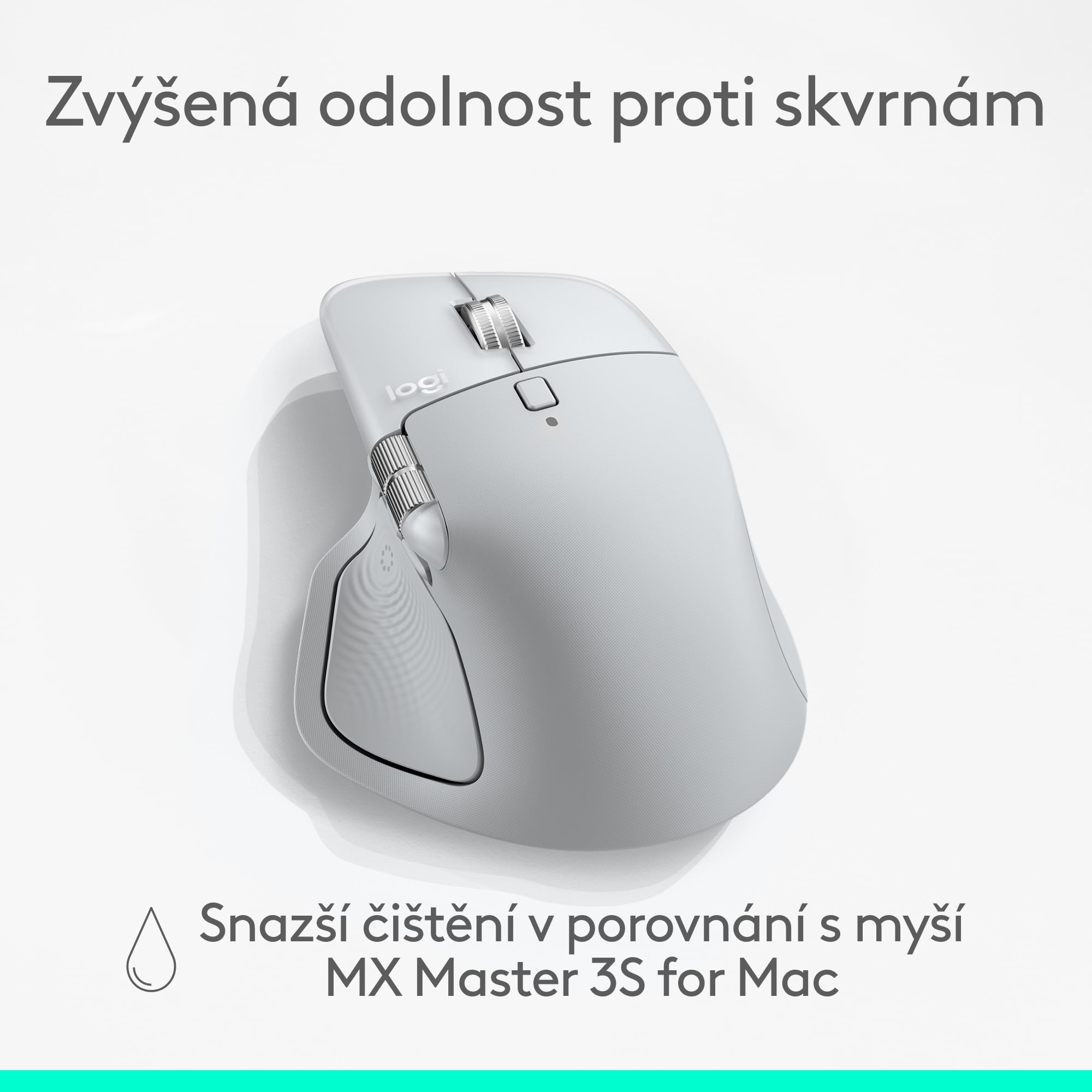 Logitech MX Master 4 pre Mac, biela