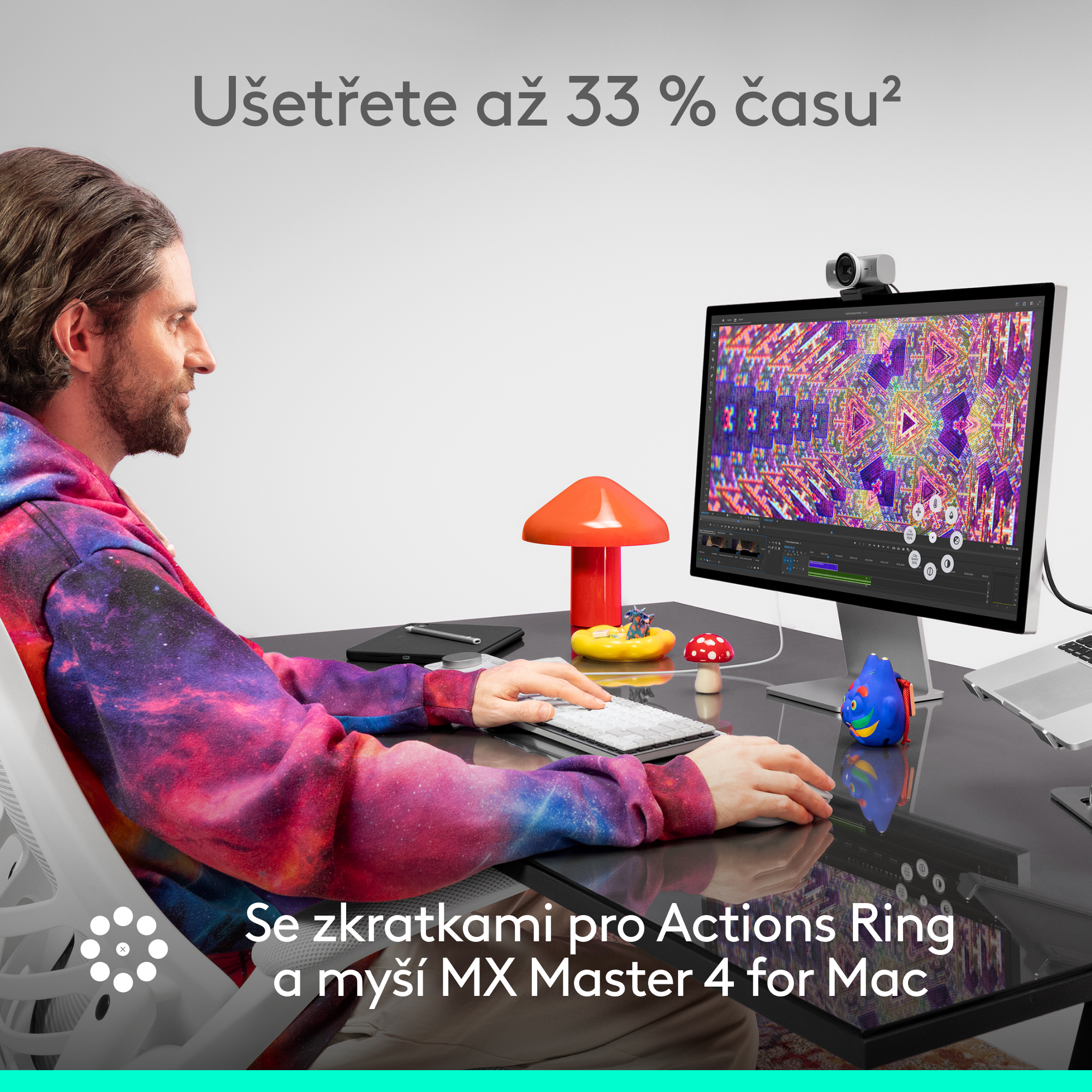 Logitech MX Master 4 pre Mac, biela