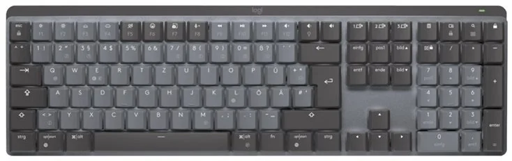 Logitech MX Mechanical, CZ, prepínače, čierna/grafitová