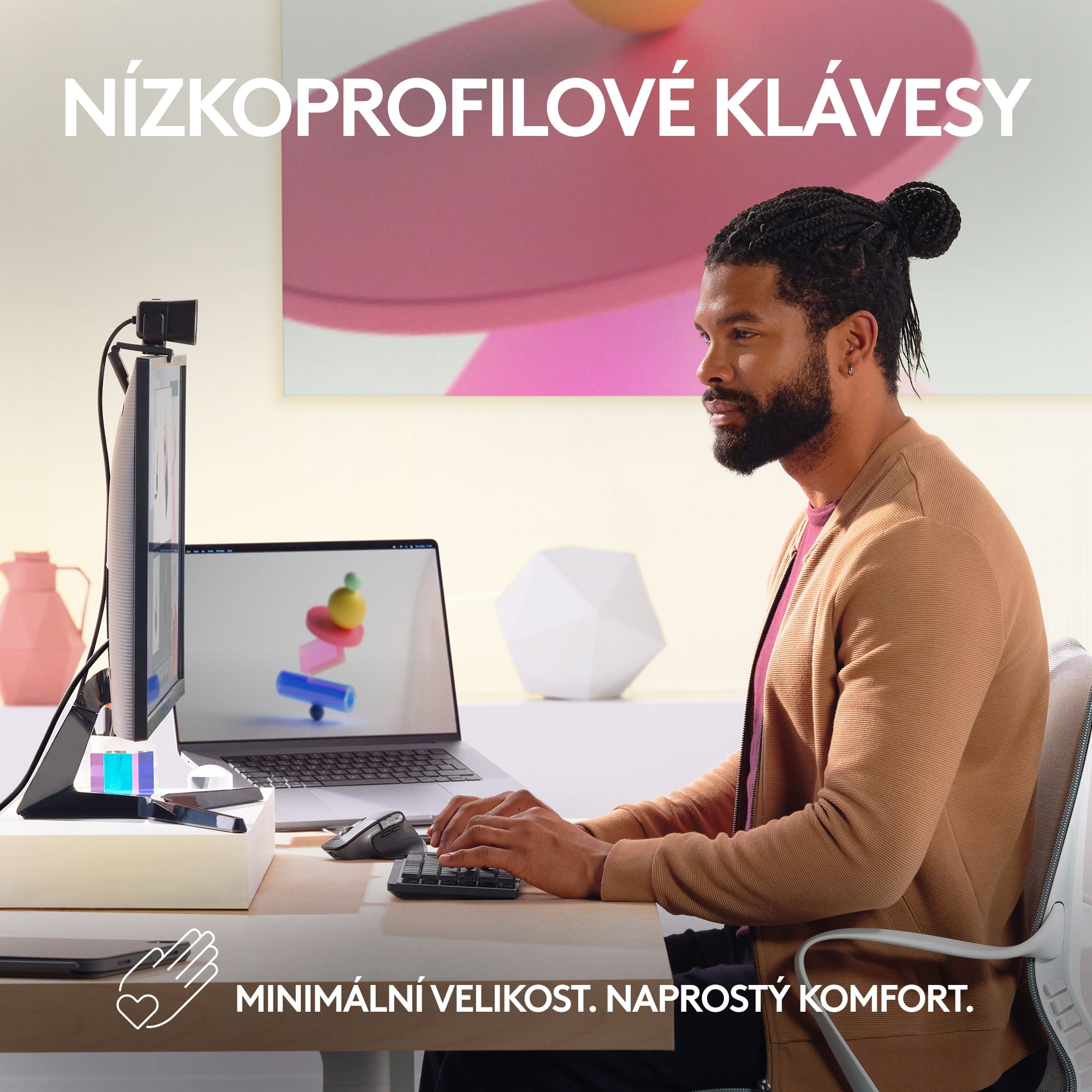 Logitech MX Mechanical Mini pre Mac Minimalist, vesmírne sivá, CZ