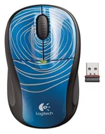 Logitech myš Wireless Mouse M305 (Blue Swirl), modrý vír, bezdrátová
