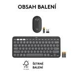 Logitech Pebble 2 Combo, bezdrátová klávesnice a myš, grafitová
