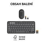 Logitech Pebble 2 Combo, bezdrôtová klávesnica a myš, grafitová
