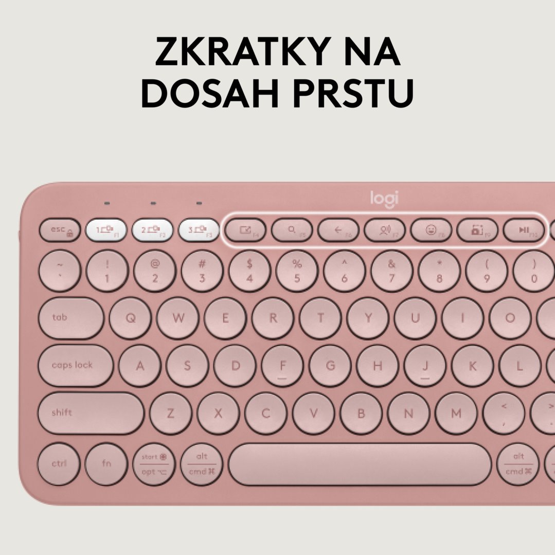 Logitech Pebble 2 Combo, bezdrôtová klávesnica a myš, ružová