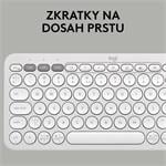 Logitech Pebble Keys 2 K380s, US, bezdrátová klávesnice, bílá