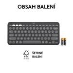 Logitech Pebble Keys 2 K380s, US, bezdrátová klávesnice, grafitová