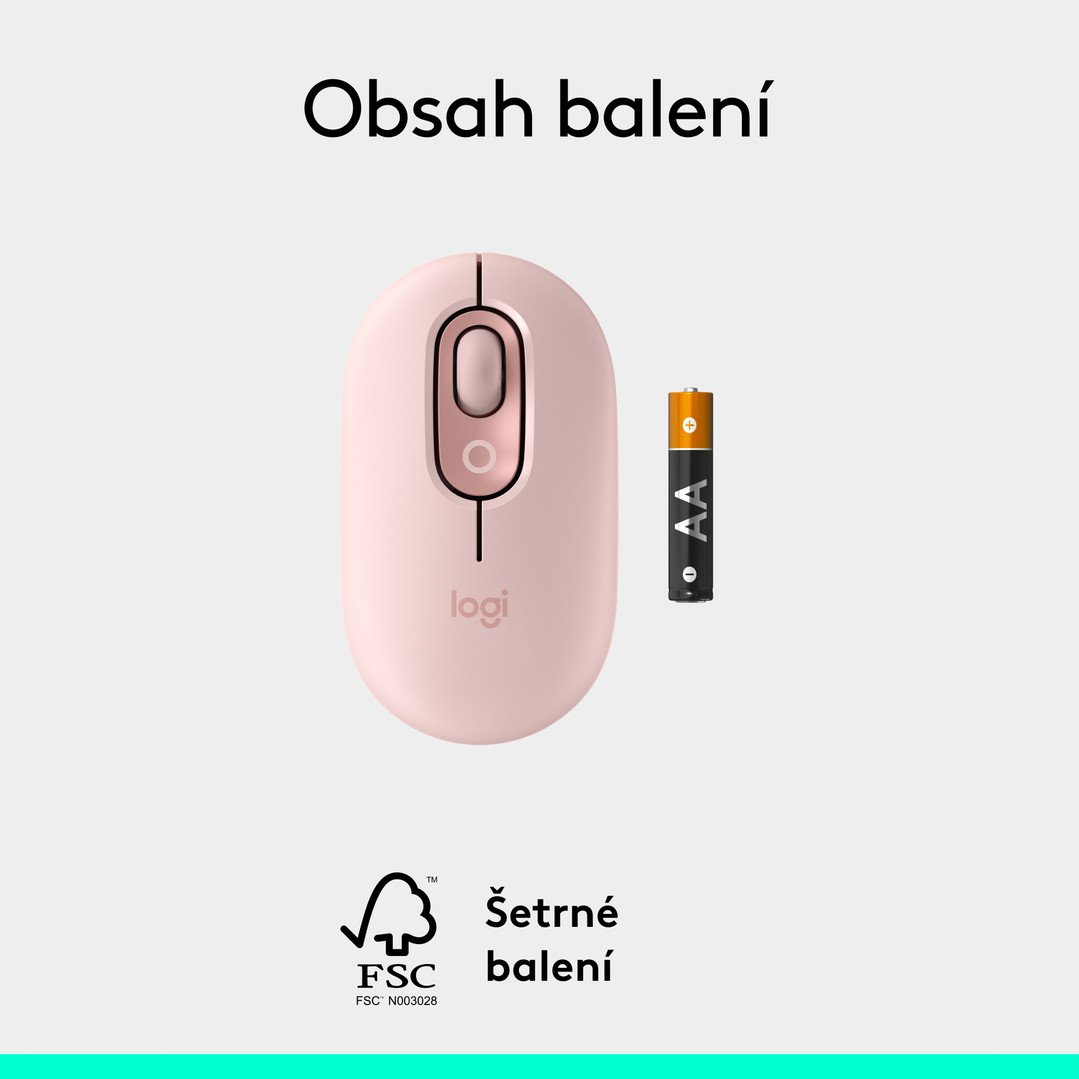 Logitech POP Mouse, Rose