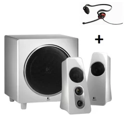 Logitech reproduktory Z523 Light + Headset, 40W RMS, zvukový systém 2.1