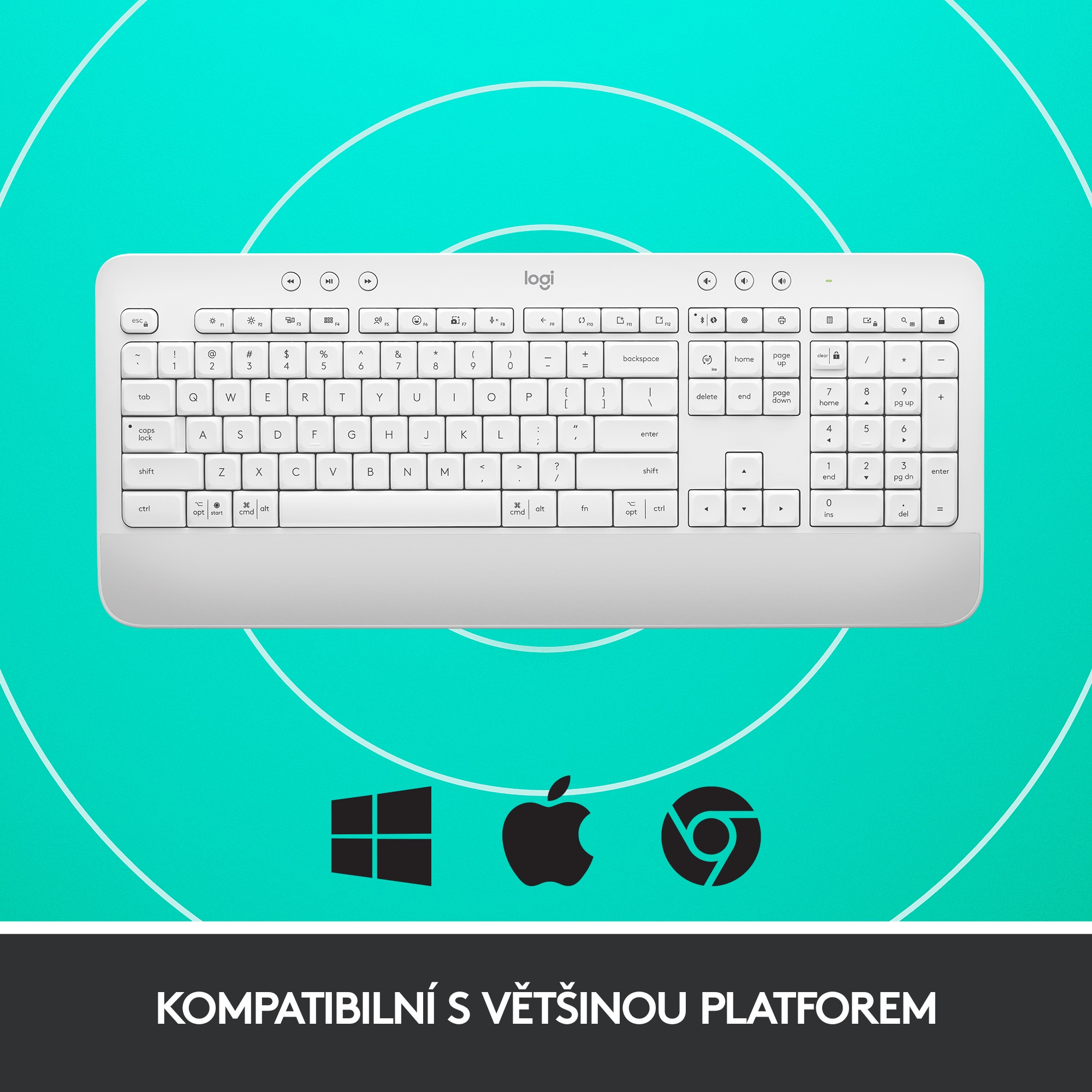 Logitech Signature K650 Wireless svetlo šedá
