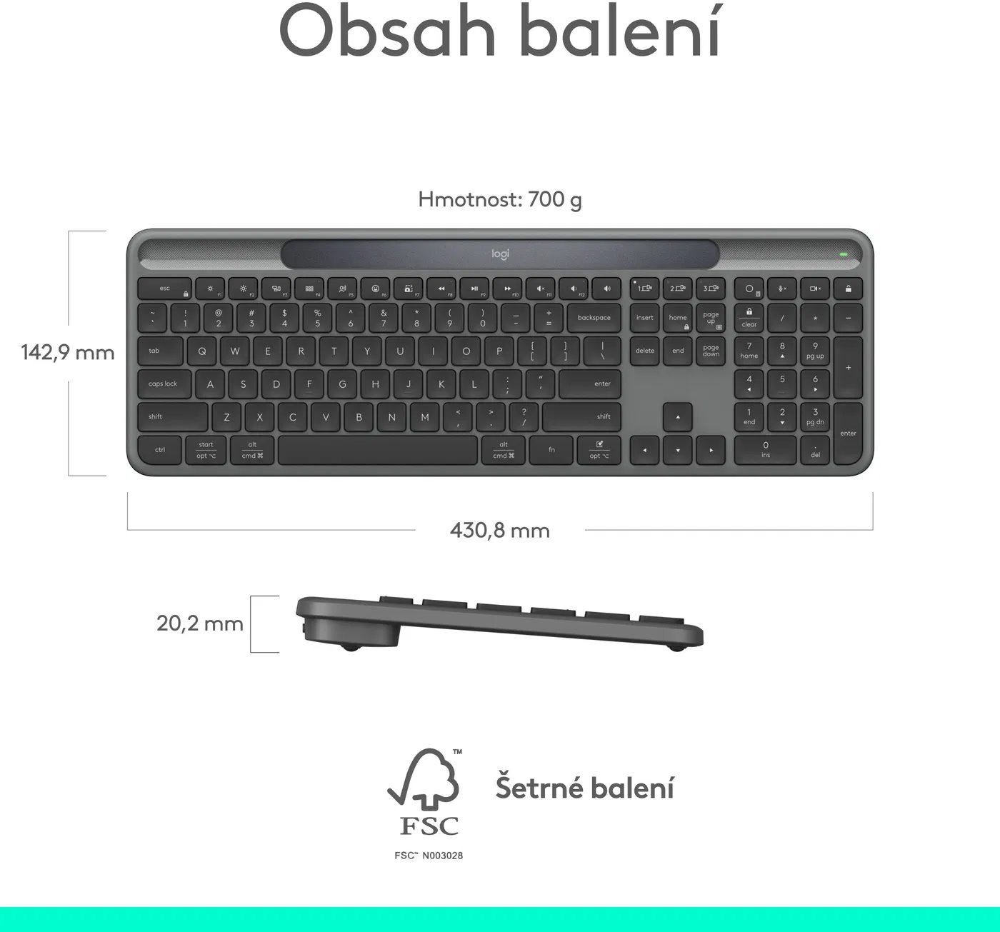 Logitech Signature Slim Solar, Graphite - US INTL