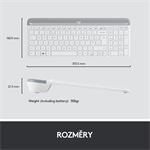 Logitech Slim Wireless Combo MK470, biela – CZ/SK