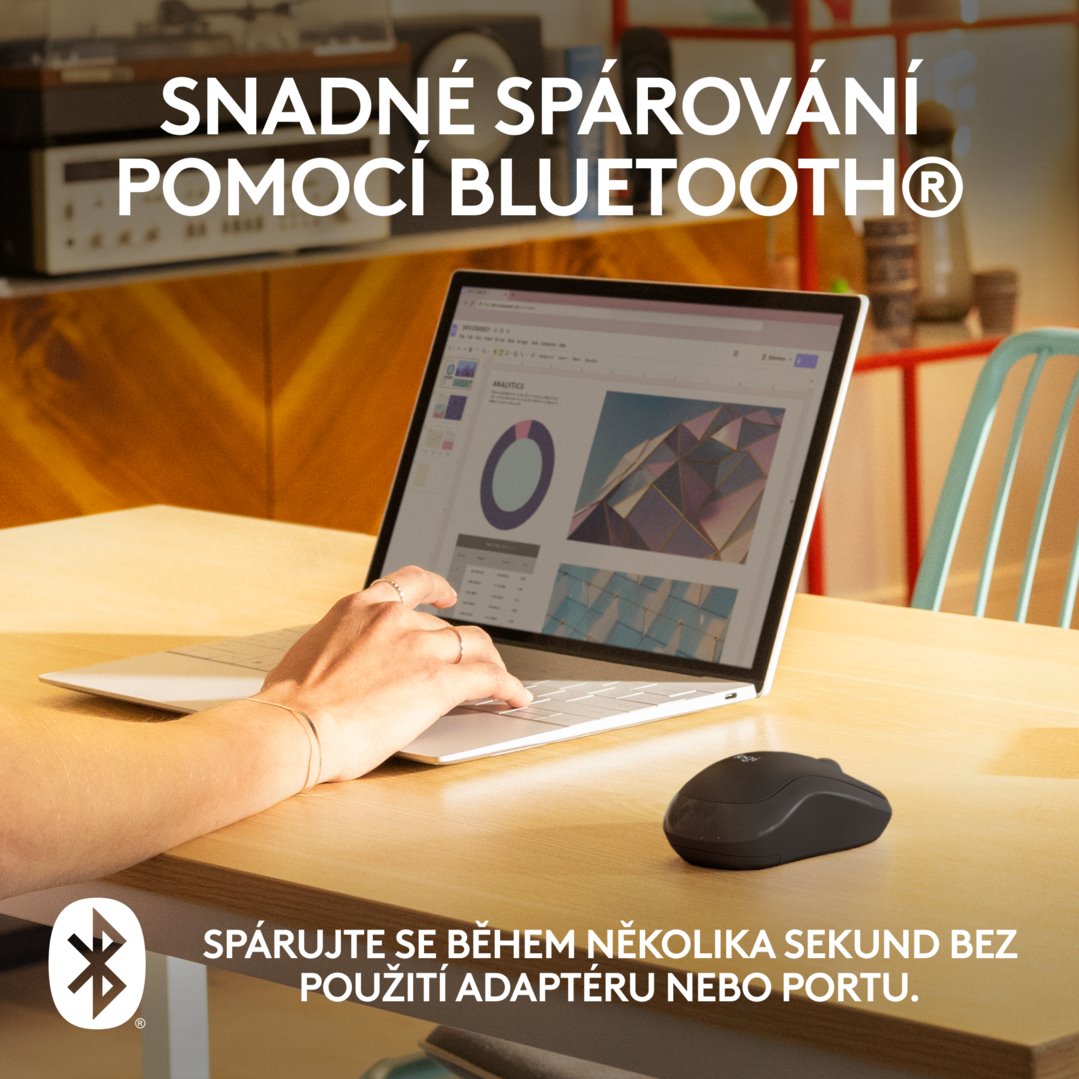 Logitech Wireless M240 Silent black, nano, optická bezdrôtová myš
