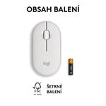 Logitech Wireless Pebble mouse 2, M350s, bílá
