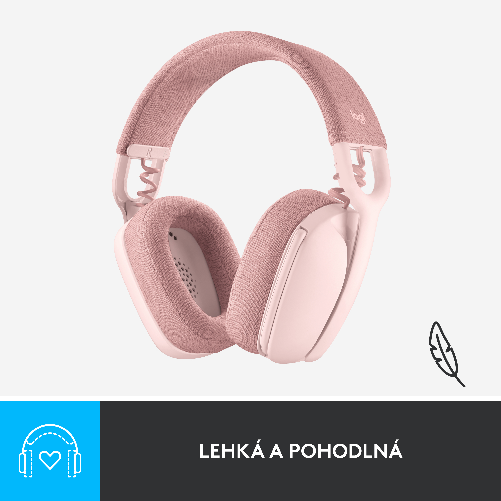Logitech Zone Vibe 100, ružová