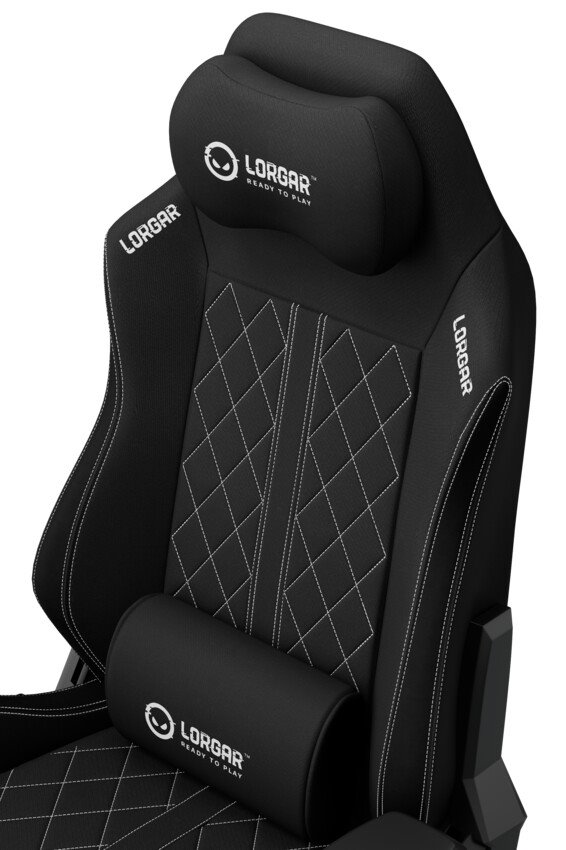 LORGAR CHA41, Ergonomic Gaming Chair Advanced, Černá/bílá