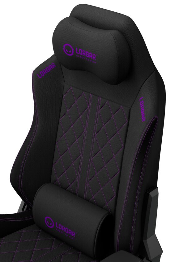 LORGAR CHA41, Ergonomic Gaming Chair Advanced, Černá/fialová